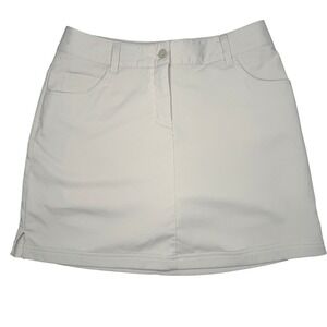Slazenger Skort Women 2 Beige Golf Tennis Athletic Mini Skirt Built-in Shorts